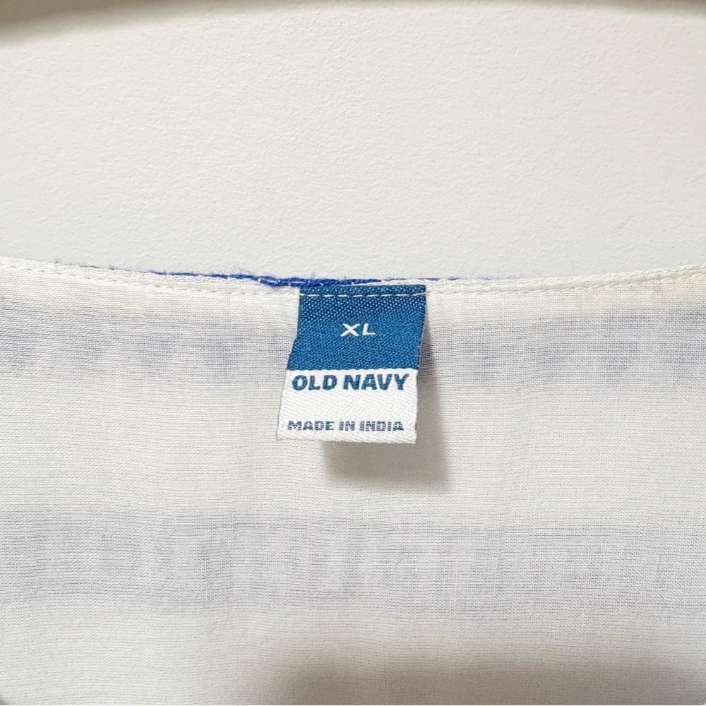 Old Navy Viral V-Neck Mini Swing Dress Blue Embroidered Tanzanite Size XL - Picture 8 of 16